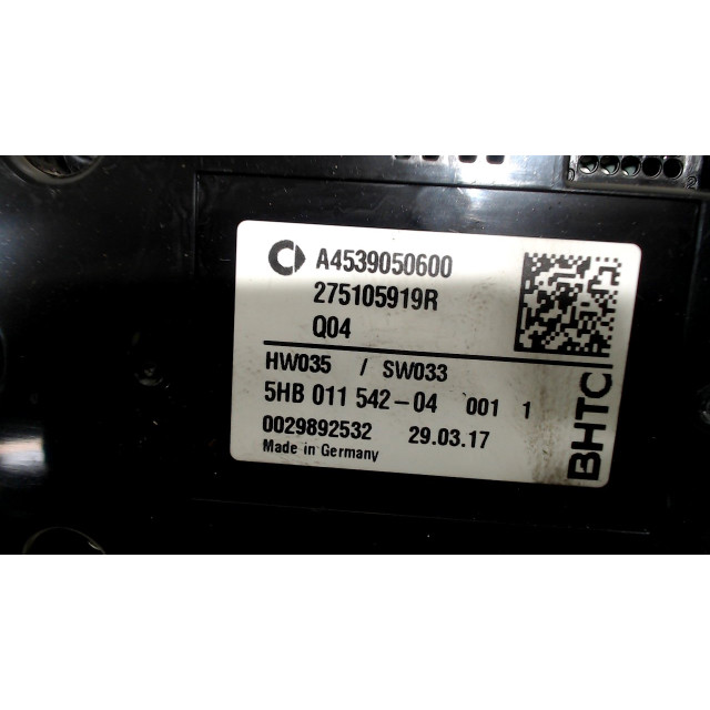 Calefactor del salpicadero Smart Forfour (453) (2014 - actualidad) Hatchback 5-drs 0.9 TCE 12V (M281.910)