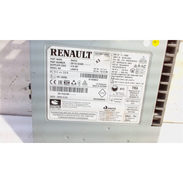 Pantalla multifuncional Renault Grand Scénic IV (RFAR) (2018 - actualidad) MPV 1.3 TCE 160 16V (H5H-470(H5H-B4))