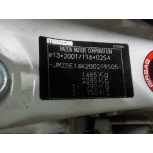 Caja de cambios manual Mazda 2 (DE) (2007 - 2015) Hatchback 1.3 16V S-VT (ZJ46)