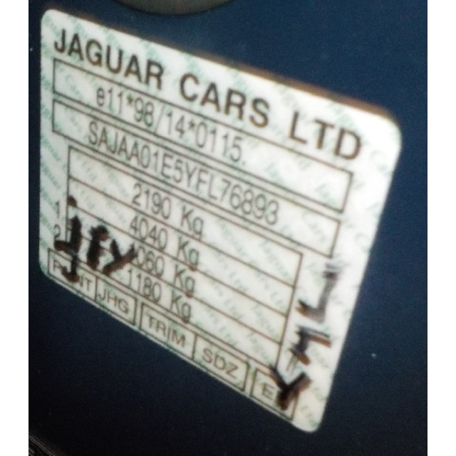 Sensor de masa de aire Jaguar S-type (X200) (1999 - 2007) Sedan 3.0 V6 24V (FG)