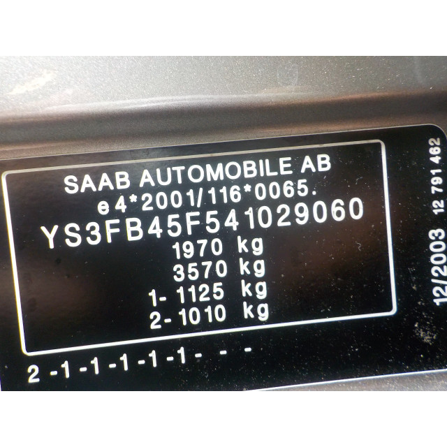 Caja de cambios manual Saab 9-3 II Sport Sedan (YS3F) (2002 - 2015) Sedan 1.8t 16V (B207E(Euro 5))