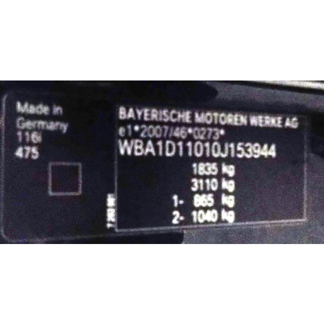 Interruptor de la luz de alarma BMW 1 serie (F21) (2011 - 2015) Hatchback 3-drs 116i 1.6 16V (N13-B16A)