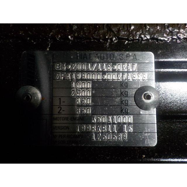 Panel de mando de elevalunas eléctrico Fiat Grande Punto (199) (2005 - 2012) Hatchback 1.4 (350.A.1000)