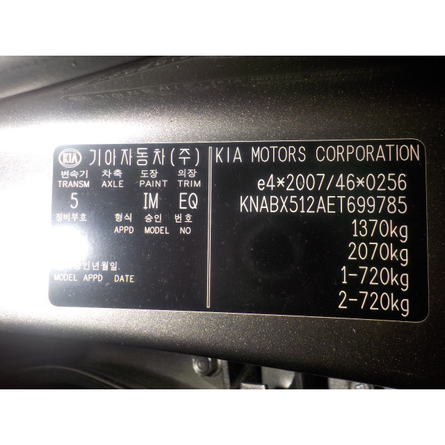 Amortiguador trasero izquierdo Kia Picanto (TA) (2011 - 2017) Hatchback 1.2 16V (G4LA5)