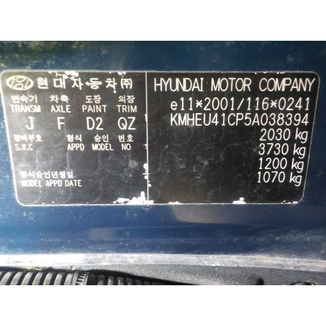 Caja de cambios manual Hyundai Sonata (2005 - 2010) Sedan 2.4 16V CVVT (G4KC)