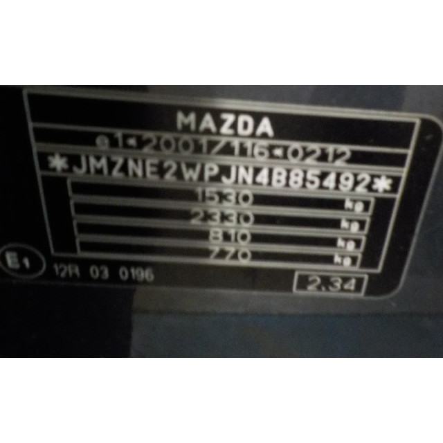 Motor del ventilador de calentador Mazda 2 (NB/NC/ND/NE) (2002 - 2007) Hatchback 1.4 CiTD (F6JA)