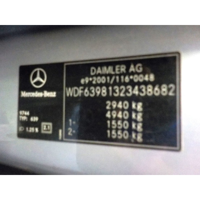 Muelle neumático Mercedes-Benz Vito (639.7) (2006 - 2010) Bus 2.2 109 CDI 16V (OM646.980)