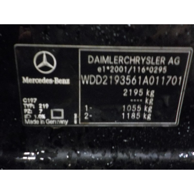 Muelle neumático Mercedes-Benz CLS (C219) (2004 - 2010) Sedan 350 3.5 V6 18V (M272.964)