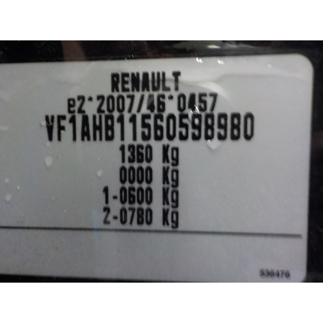 Mecanismo de elevalunas de la ventana delantera derecha Renault Twingo III (AH) (2014 - actualidad) Hatchback 5-drs 1.0 SCe 70 12V (H4D-400(H4D-A4))