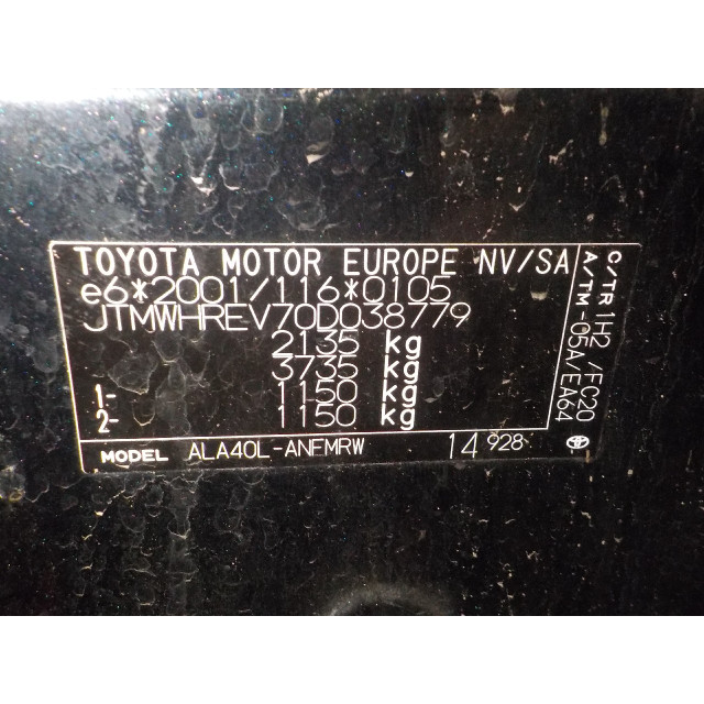 Faro derecho Toyota RAV4 (A4) (2012 - actualidad) Terreinwagen 2.0 D-4D 16V 4x2 (1AD-FTV)
