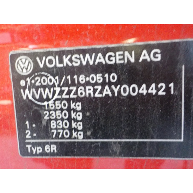 Motor de arranque Volkswagen Polo V (6R) (2009 - 2012) Polo (6R) Hatchback 1.2 12V (CGPB)