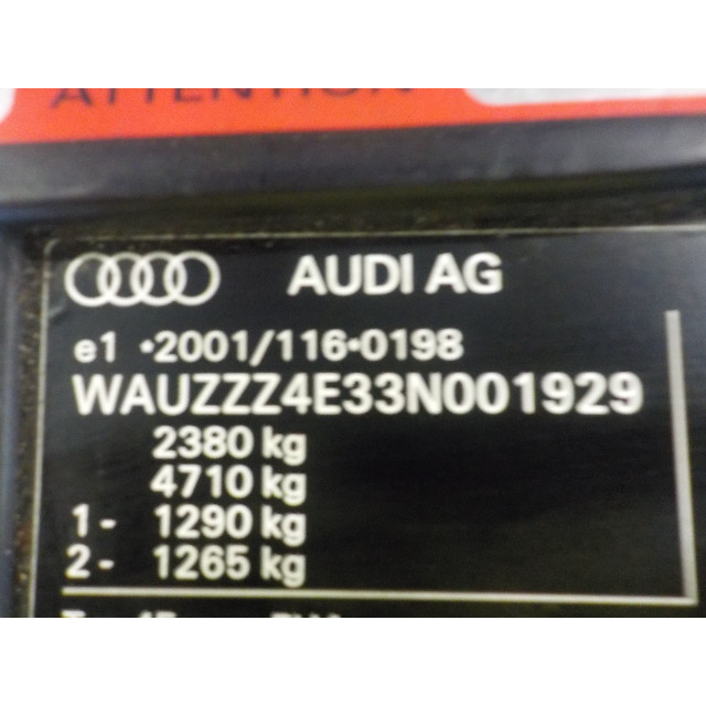 Puntal trasero derecho Audi A8 (D3) (2002 - 2006) A8 Quattro (4E) Sedan 4.2 V8 40V (BFM)