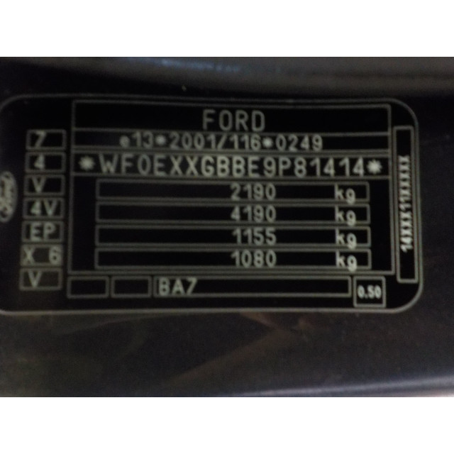Mecanismo de cierre central eléctrico del bloqueo de la puerta trasera derecha Ford Mondeo IV (2007 - 2015) Hatchback 2.0 TDCi 140 16V (QXBA(Euro 3))