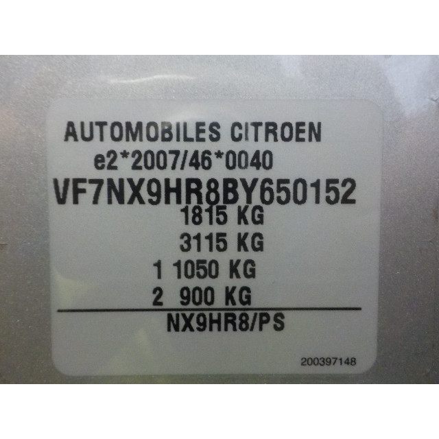 Motor de freno de mano Citroën DS4 (NX) (2011 - 2015) Hatchback 1.6 HDiF 16V 110 (DV6C(9HR))