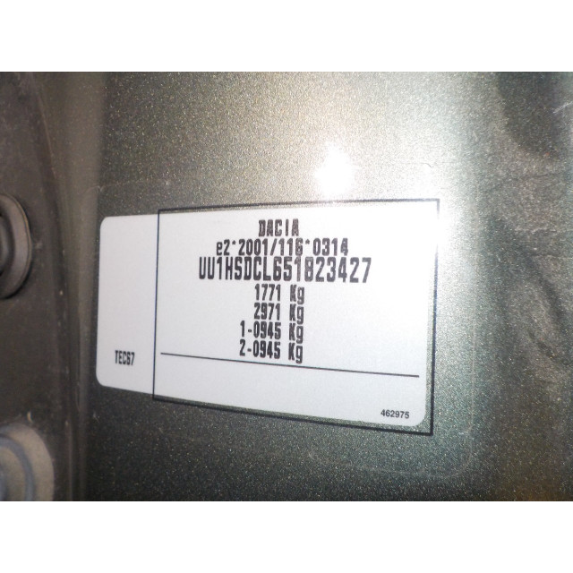 Retrovisor derecho eléctrico Dacia Duster (HS) (2013 - 2018) SUV 1.5 dCi (K9K-612(K9K-C6))