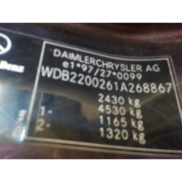 Motor de arranque Mercedes-Benz S (W220) (1999 - 2002) Sedan 3.2 S-320 CDI 24V (OM613.960)