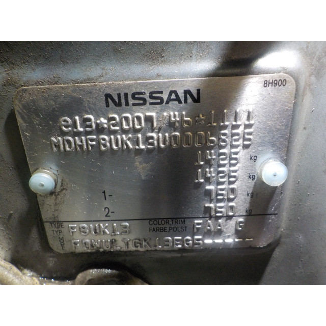 Calefactor del salpicadero Nissan/Datsun Micra (K13) (2010 - 2017) Hatchback 1.2 12V (HR12DE)