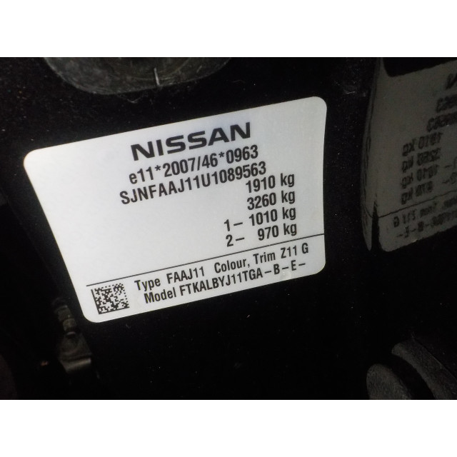 Cabina Nissan/Datsun Qashqai (J11) (2013 - actualidad) SUV 1.5 dCi DPF (K9K-636(Euro 5))