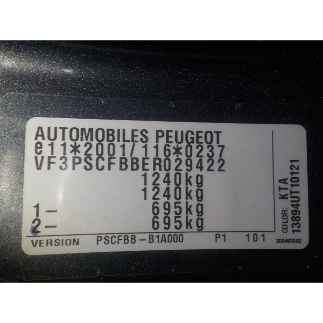 Puntal delantero izquierdo Peugeot 108 (2014 - actualidad) Hatchback 1.0 12V (1KRFE)