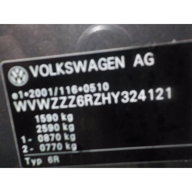 Resistencia del calentador Volkswagen Polo V (6R) (2014 - actualidad) Polo (6R) Hatchback 1.2 TSI 16V BlueMotion Technology (CJZC)