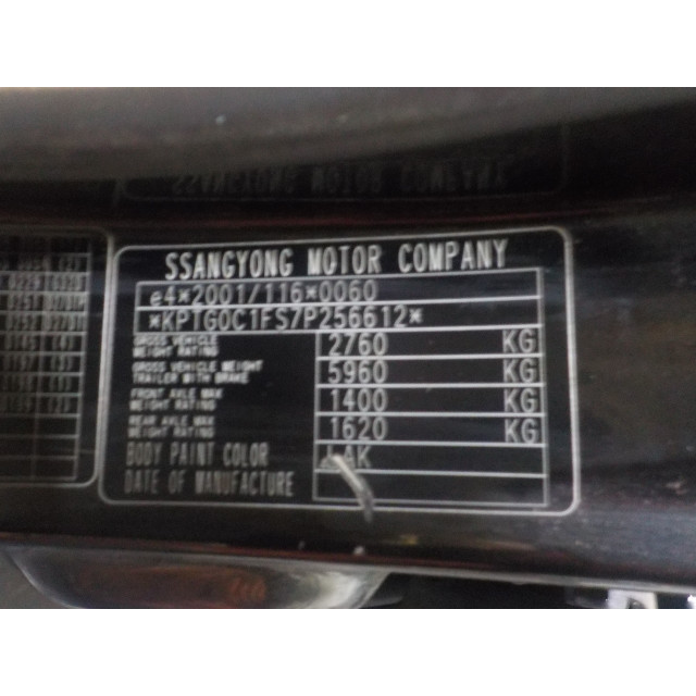 Caja de cambios automático SsangYong Rexton (2006 - actualidad) SUV 2.7 Xdi RX270 XVT 16V (OM665.935)