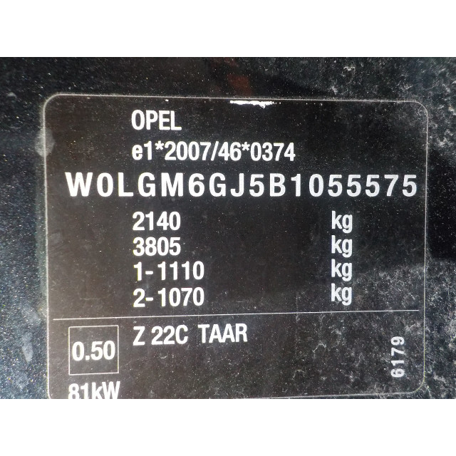 Interruptor de la luz de alarma Opel Insignia (2008 - 2017) Hatchback 5-drs 2.0 CDTI 16V 110 Ecotec (A20DTL(Euro 5))