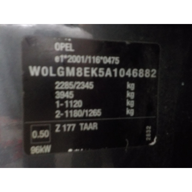 Caja de cambios manual Opel Insignia Sports Tourer (2008 - actualidad) Combi 2.0 CDTI 16V 130 ecoFLEX (A20DTJ)