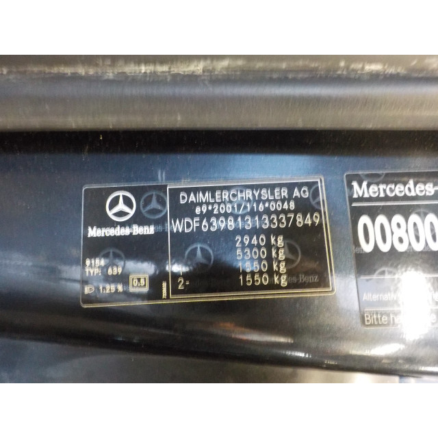 Pinza delantera derecha Mercedes-Benz Viano (639) (2006 - 2010) MPV 3.0 CDI V6 24V (OM642.990)