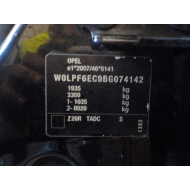 Interruptor del indicador Opel Astra J (PC6/PD6/PE6/PF6) (2009 - 2015) Hatchback 5-drs 1.4 Turbo 16V (A14NET(Euro 5))