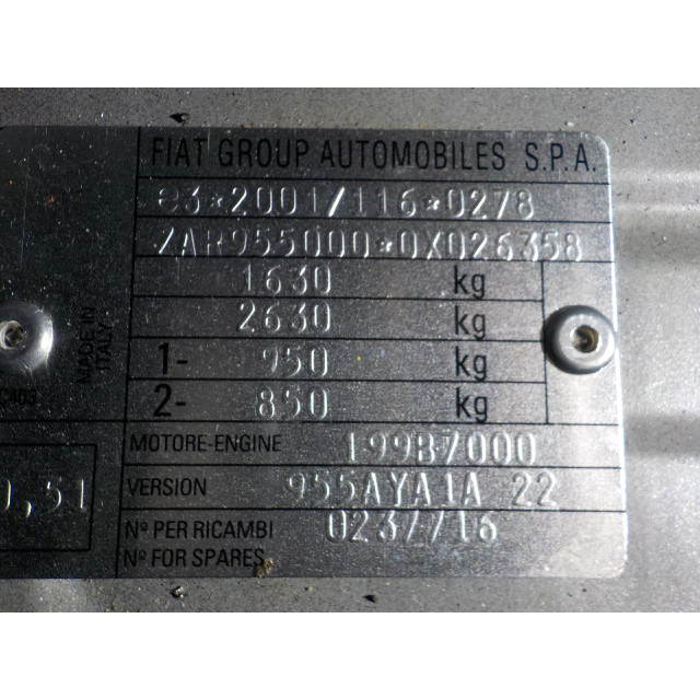 Mecanismo de cierre central eléctrico del bloqueo de la puerta delantera derecha Alfa Romeo MiTo (955) (2013 - 2015) Hatchback 1.3 JTDm 16V (199.B.8000)