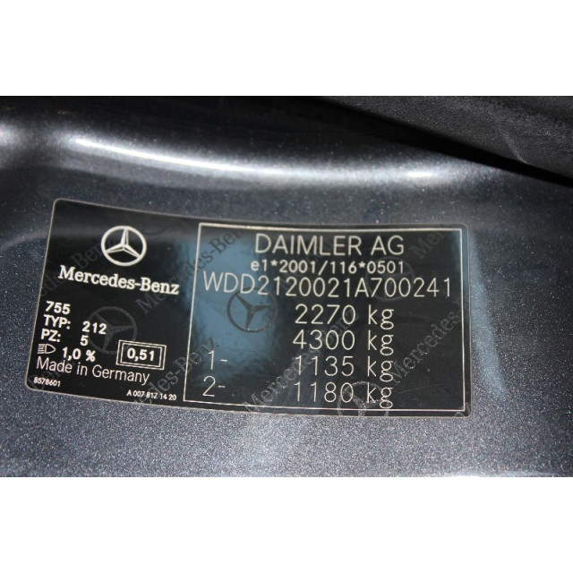 Eje de suspensión delantero izquierda Mercedes-Benz E (W212) (2009 - 2016) Sedan E-220 CDI 16V BlueEfficiency,BlueTEC (OM651.924(Euro 5)