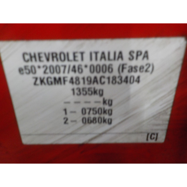 Portón trasero Daewoo/Chevrolet Spark (M300) (2010 - 2015) Hatchback 1.0 16V Bifuel (LMT)