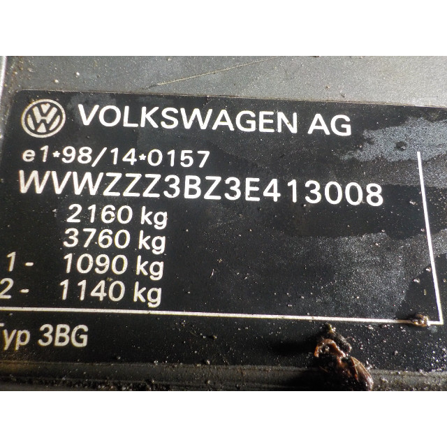 Caja de cambios manual Volkswagen Passat Variant 4Motion (3B6) (2000 - 2005) Combi 2.3 V5 20V (AZX(Euro 4))