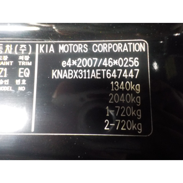 Cabina Kia Picanto (TA) (2011 - 2017) Hatchback 1.0 12V (G3LA)