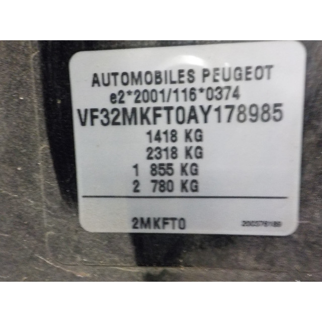 Calefactor del salpicadero Peugeot 206+ (2L/M) (2010 - 2013) Hatchback 1.4 XS (TU3AE5(KFT))