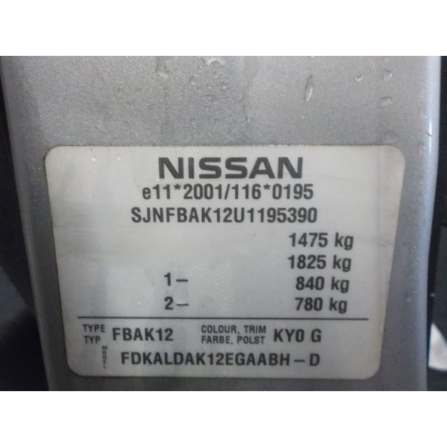 Caja de cambios automático Nissan/Datsun Micra (K12) (2003 - 2010) Hatchback 1.2 16V (CR12DE)