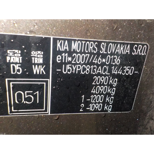 Interruptores del volante Kia Sportage (SL) (2010 - 2016) Terreinwagen 2.0 CRDi 16V VGT 4x2 (D4HA)