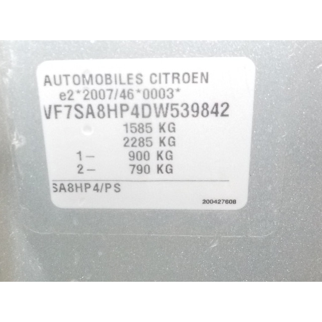 Calefactor del salpicadero Citroën DS3 (SA) (2010 - 2015) Hatchback 1.4 HDi (DV4C(8HP))