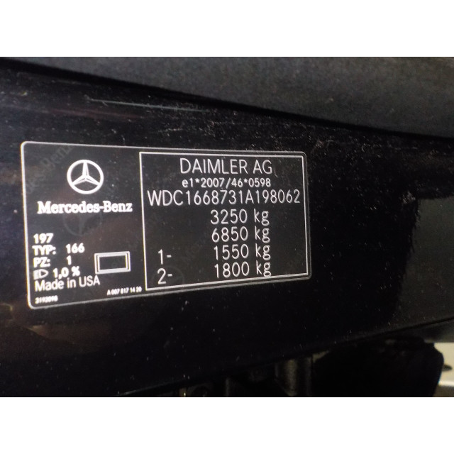 Calefactor del salpicadero Mercedes-Benz GL (X166) (2012 - 2015) SUV 4.7 GL 550 BlueEFFICIENCY V8 32V 4-Matic (M278.928(Euro 5))