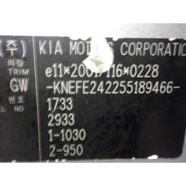 Calefactor del salpicadero Kia Cerato (2004 - 2008) Hatchback 1.6 16V (G4ED)