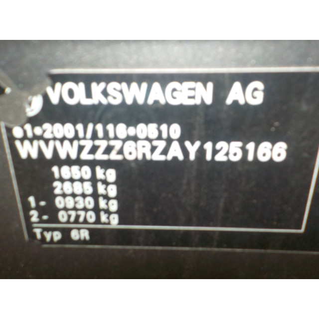 Mecanismo frontal del limpiaparabrisas Volkswagen Polo V (6R) (2009 - 2014) Hatchback 1.6 TDI 16V 75 (CAYA(Euro 5))