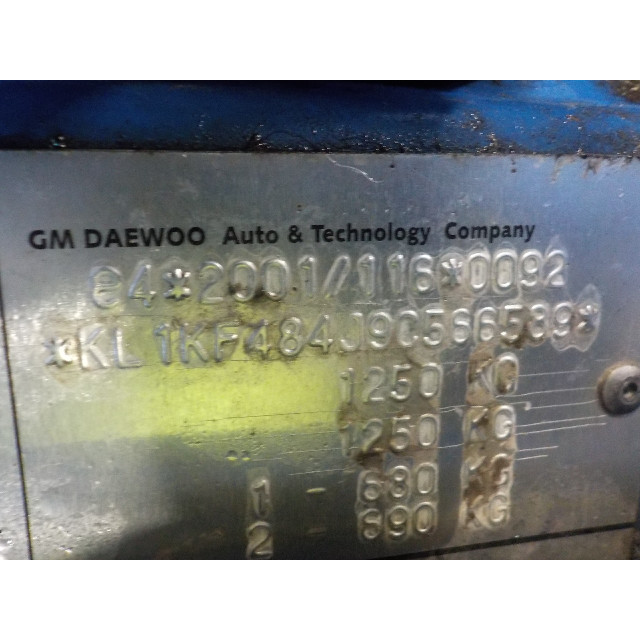 Motor del limpiaparabrisas delantero Daewoo/Chevrolet Matiz (2005 - 2013) (M200) Hatchback 0.8 S,SE (LQ2(L3-49))