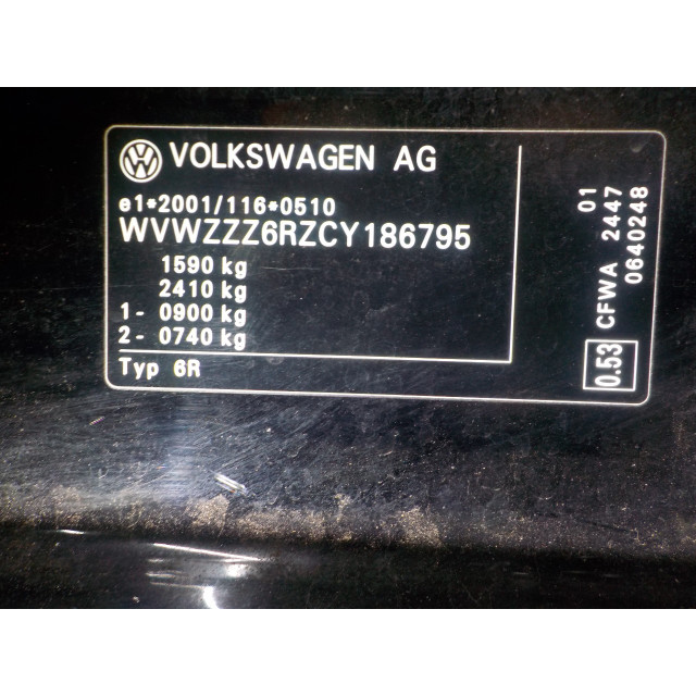 Cuerpo del acelerador Volkswagen Polo V (6R) (2009 - 2014) Hatchback 1.2 TDI 12V BlueMotion (CFWA(Euro 5))
