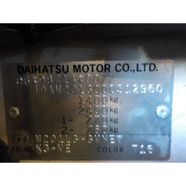 Retrovisor derecho eléctrico Daihatsu YRV (M2) (2001 - 2006) Hatchback 1.3 16V DVVT (K3-VE)
