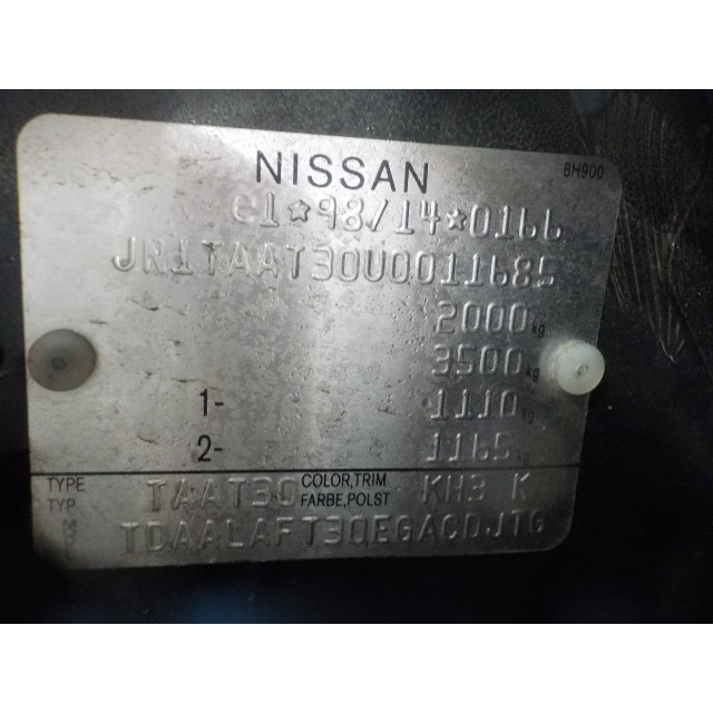 Lado derecho del parabrisas Nissan/Datsun X-Trail (T30) (2001 - 2013) SUV 2.0 16V 4x2 (QR20DE)