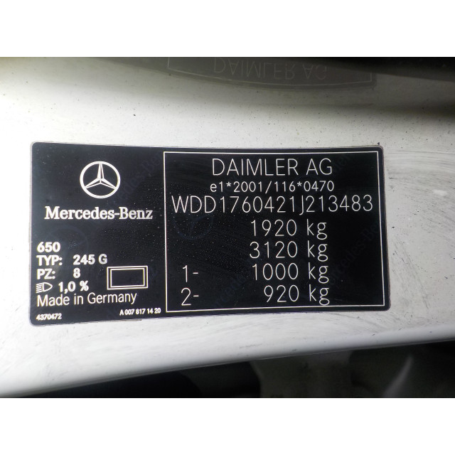 Mecanismo de elevalunas eléctrico de la ventana delantera izquierda Mercedes-Benz A (W176) (2012 - 2018) Hatchback 1.6 A-180 16V (M270.910)