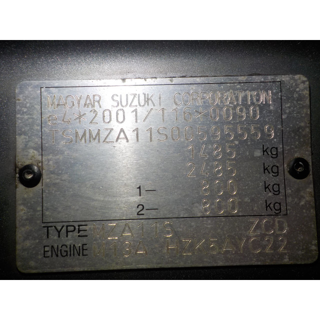 Interruptor de espejos eléctricos Suzuki Swift (ZA/ZC/ZD1/2/3/9) (2005 - 2010) Swift (ZA/ZC/ZD1/3/9) Hatchback 1.3 VVT 16V (M13A VVT(Euro 4))