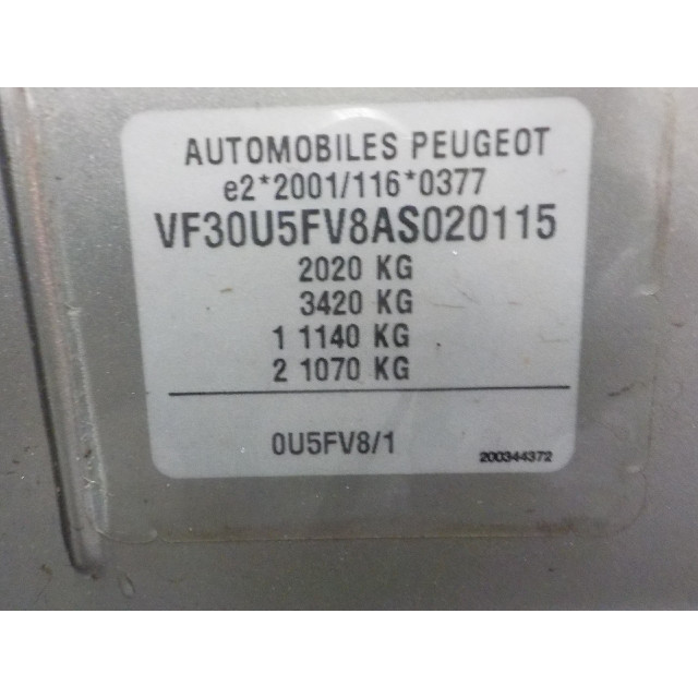 Túnel de viento Peugeot 3008 I (0U/HU) (2009 - 2016) MPV 1.6 16V THP 155 (EP6CDT(5FV))