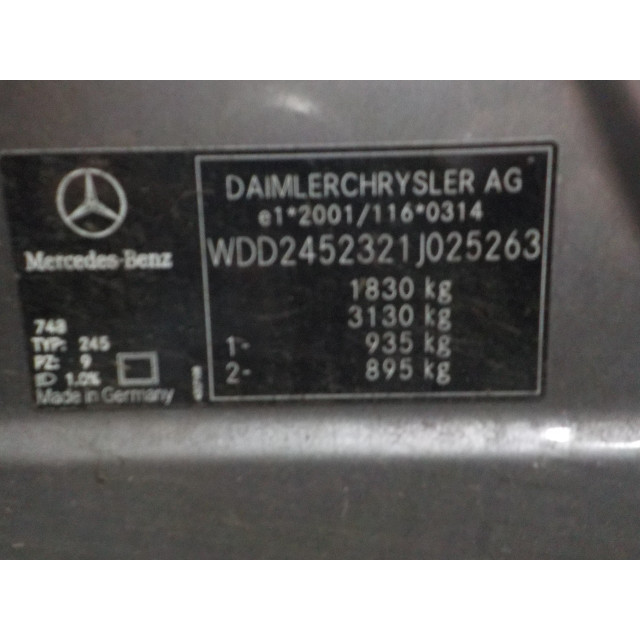 Motor Mercedes-Benz B (W245/242) (2005 - 2011) Hatchback 1.7 B-170 16V (M266.940)