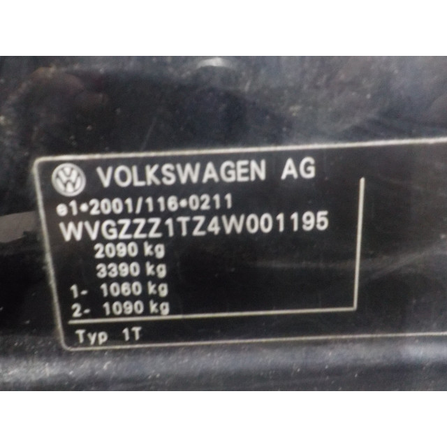 Rejilla Volkswagen Touran (1T1/T2) (2003 - 2007) MPV 1.6 FSI 16V (BAG)